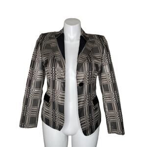 Vintage Basler Classy Plaid Blazer with velvet trim EU 38